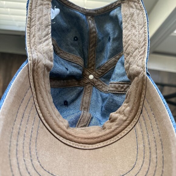 Vintage-Style Denim & Canvas Baseball Cap - Adjustable & Durable - Picture 3 of 3